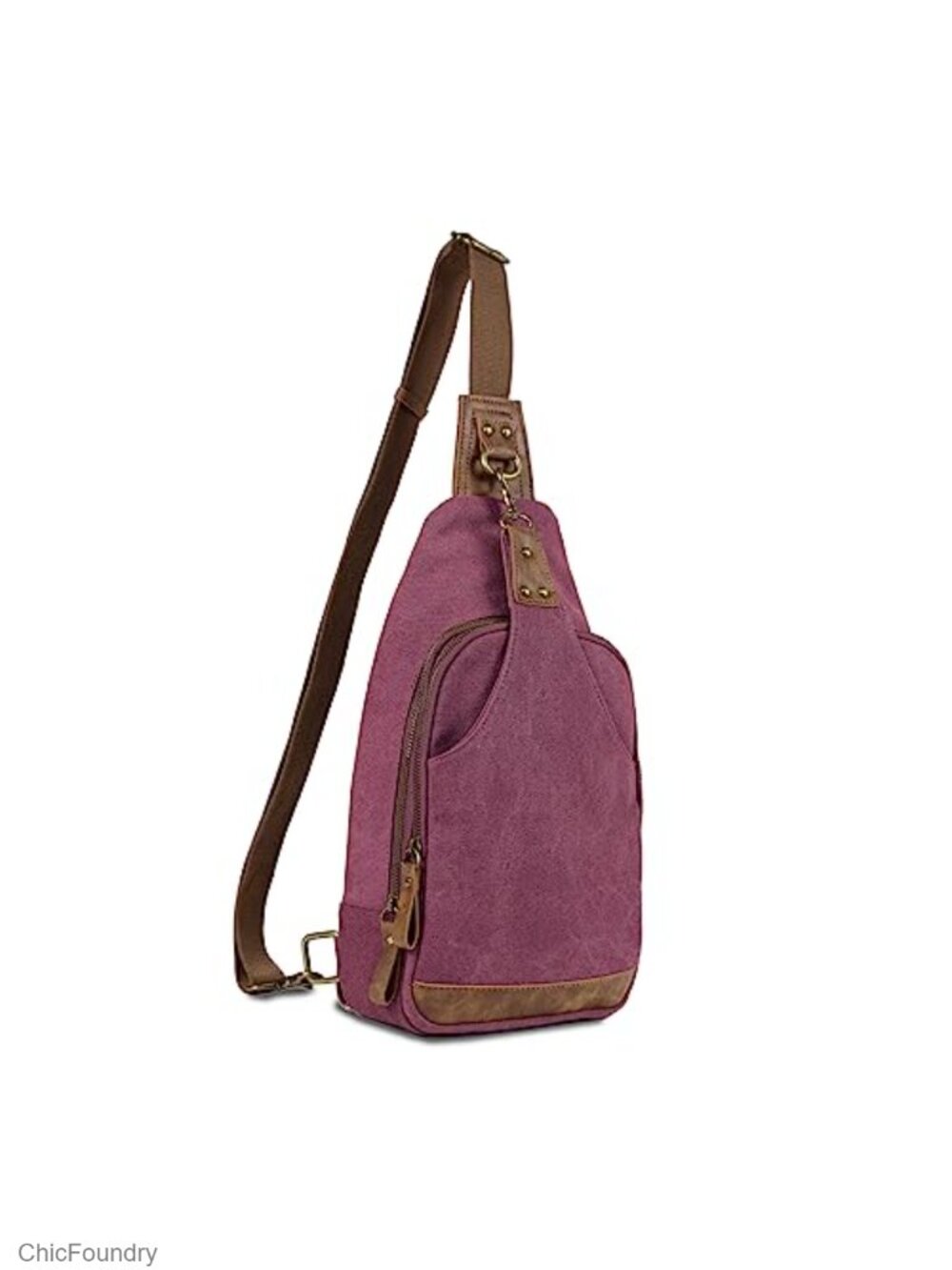 Tear-Resistant Canvas Concealed Carry Sling Bag Crossbody Backpack Purse